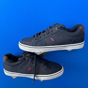 Levis Men's Shoes Canvas & Faux Leather Tennis Size 10 Sneakers Blue